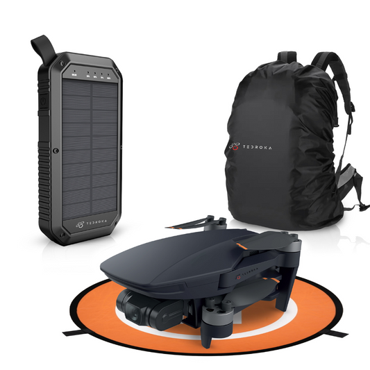 Tedroka C-Fly mini Drone met Powerbank, Cameratas, Regenhoes & Landing Pad