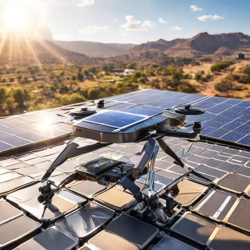 zonnepanelen met een drone schoonmaken