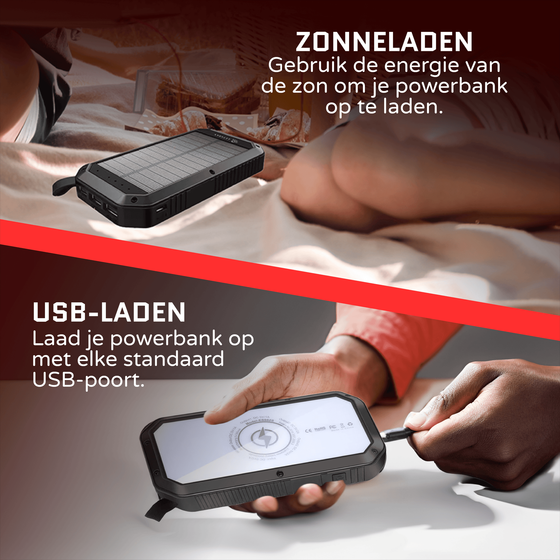 Tedroka® Zonne-energie Power Bank