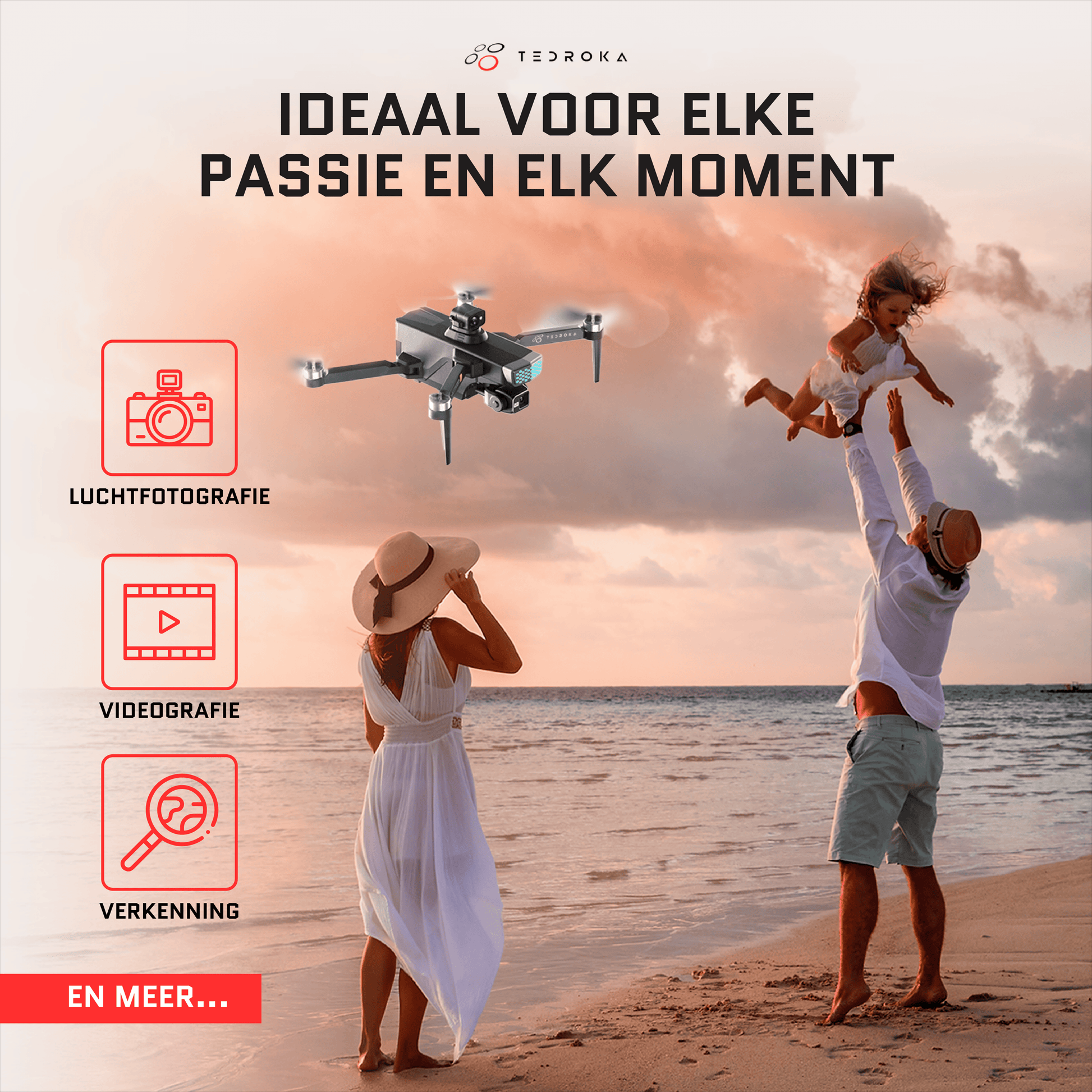 Tedroka® KAI TWO 4K GPS Drone - 3-assige Gimbal - Onder 249g - 25 min Vlucht, 5G Transmissie,360º Obstakel Vermijding - RC Drone - EIS Anti-Schok - Auto Return - Lichtgewicht voor Volwassenen en Beginners