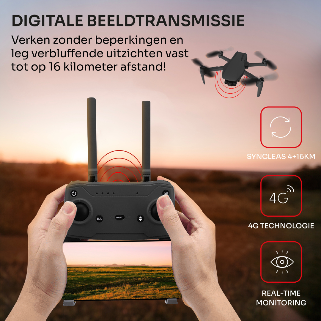 Tedroka B5 Mini Drone met GPS 4K-camera | Vliegtijd van 26 minuten | WIFI FPV Borstelloze Drone | Professionele Mini Drone | 4K UHD-video in een inklapbaar lichtgewicht ontwerp