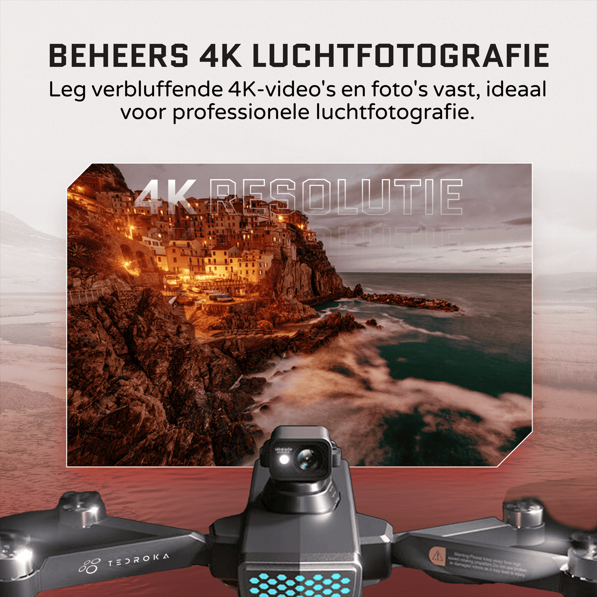 Tedroka® KAI TWO 4K GPS Drone - 3-assige Gimbal - Onder 249g - 25 min Vlucht, 5G Transmissie,360º Obstakel Vermijding - RC Drone - EIS Anti-Schok - Auto Return - Lichtgewicht voor Volwassenen en Beginners