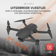 Tedroka® 1 inch Professionele Drone - GPS - 16KM FPV - 4K Drone - Camera 3-Axis Gimbal - 30FPS - 35 Min Vluchttijd - AI Tracking - 3D Flip - Obstakel Vermijding - RC Drone - Draagbare Tas - 3 Accu's - Tedroka Cameratas