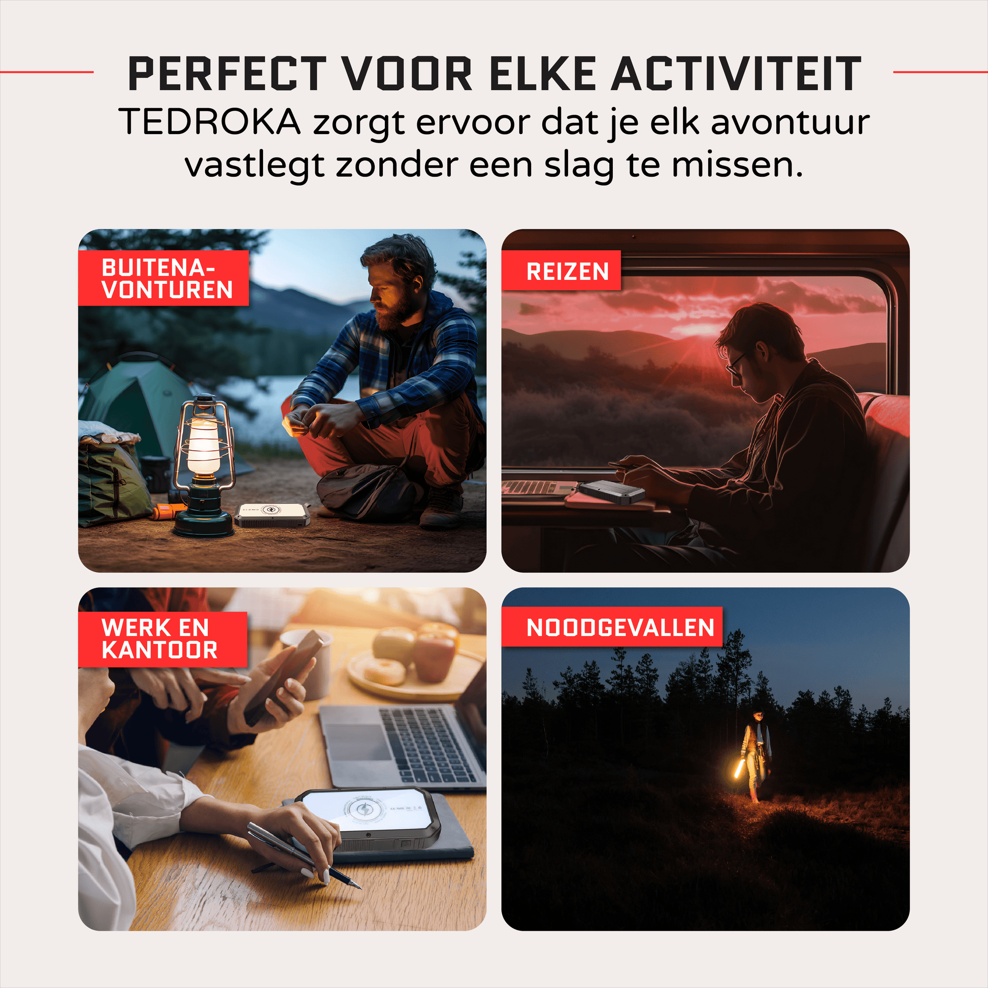 Tedroka® Zonne-energie Power Bank