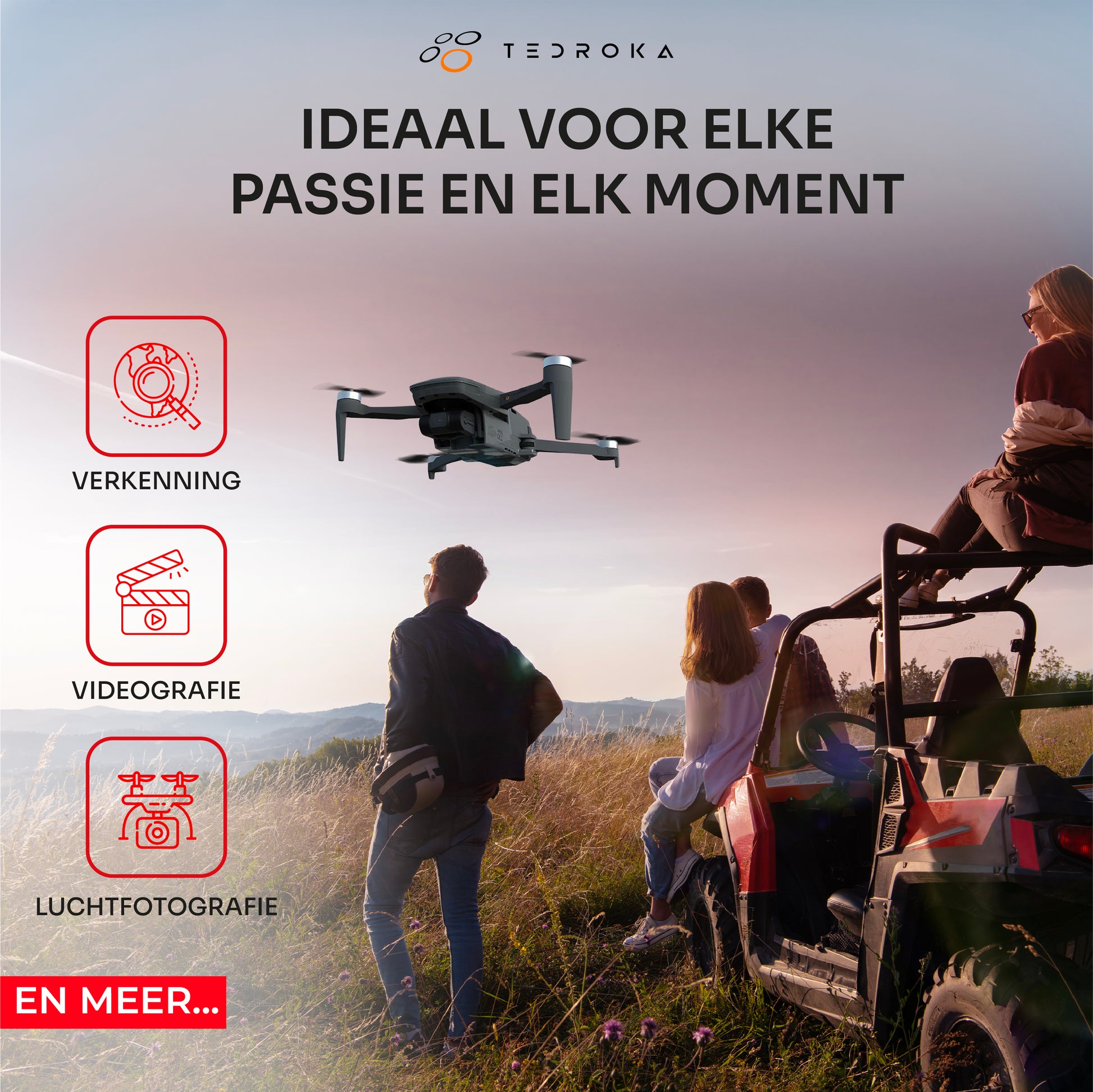 Tedroka B5 Mini Drone met GPS 4K-camera | Vliegtijd van 26 minuten | WIFI FPV Borstelloze Drone | Professionele Mini Drone | 4K UHD-video in een inklapbaar lichtgewicht ontwerp